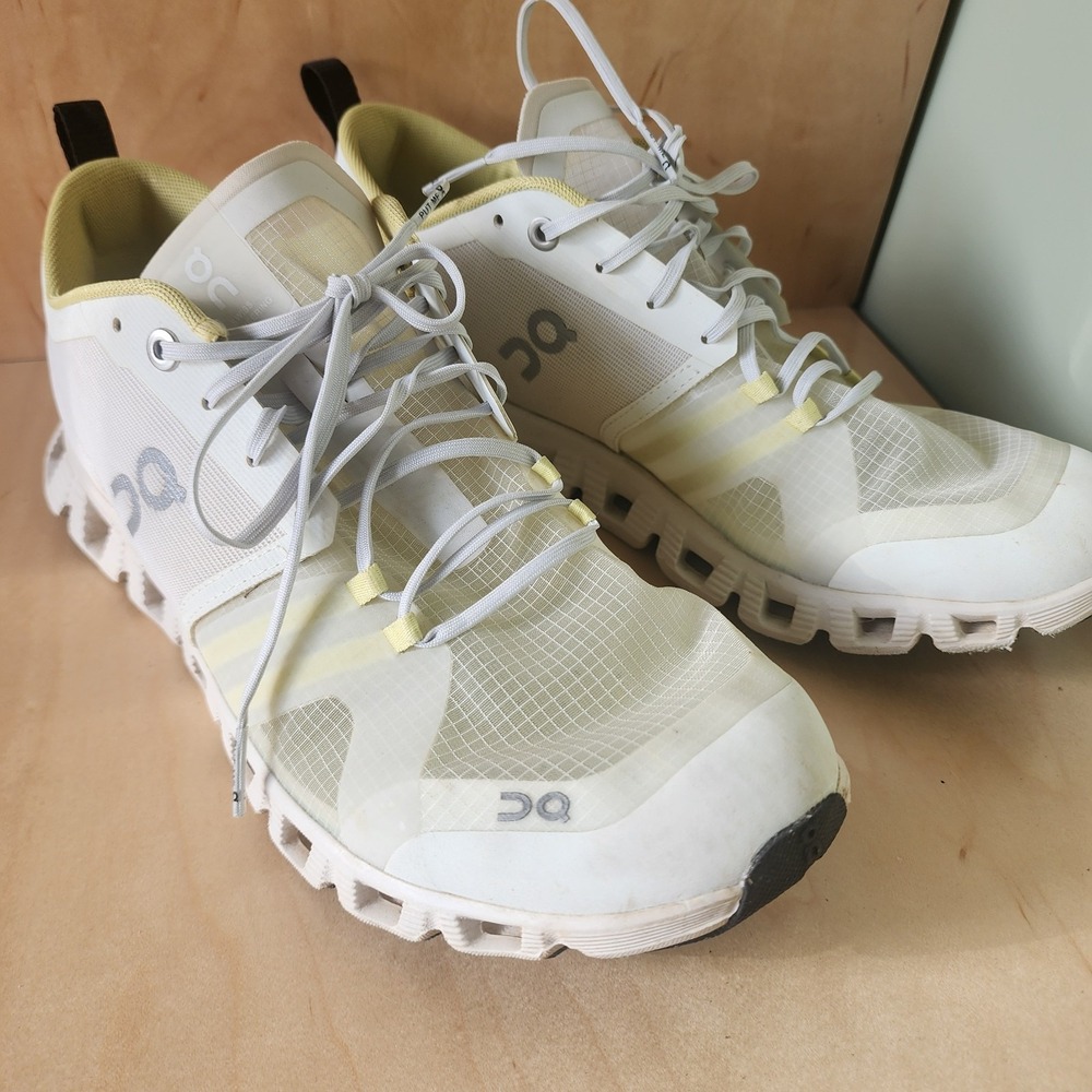 On Cloud X Helion Women's Run Walk Train Athletic Shoes SZ 9 White Yellow Gym - Picture 6 of 15